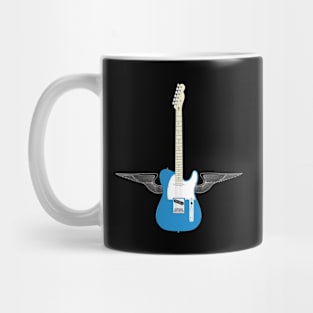 Blue Flying Guitar Mug